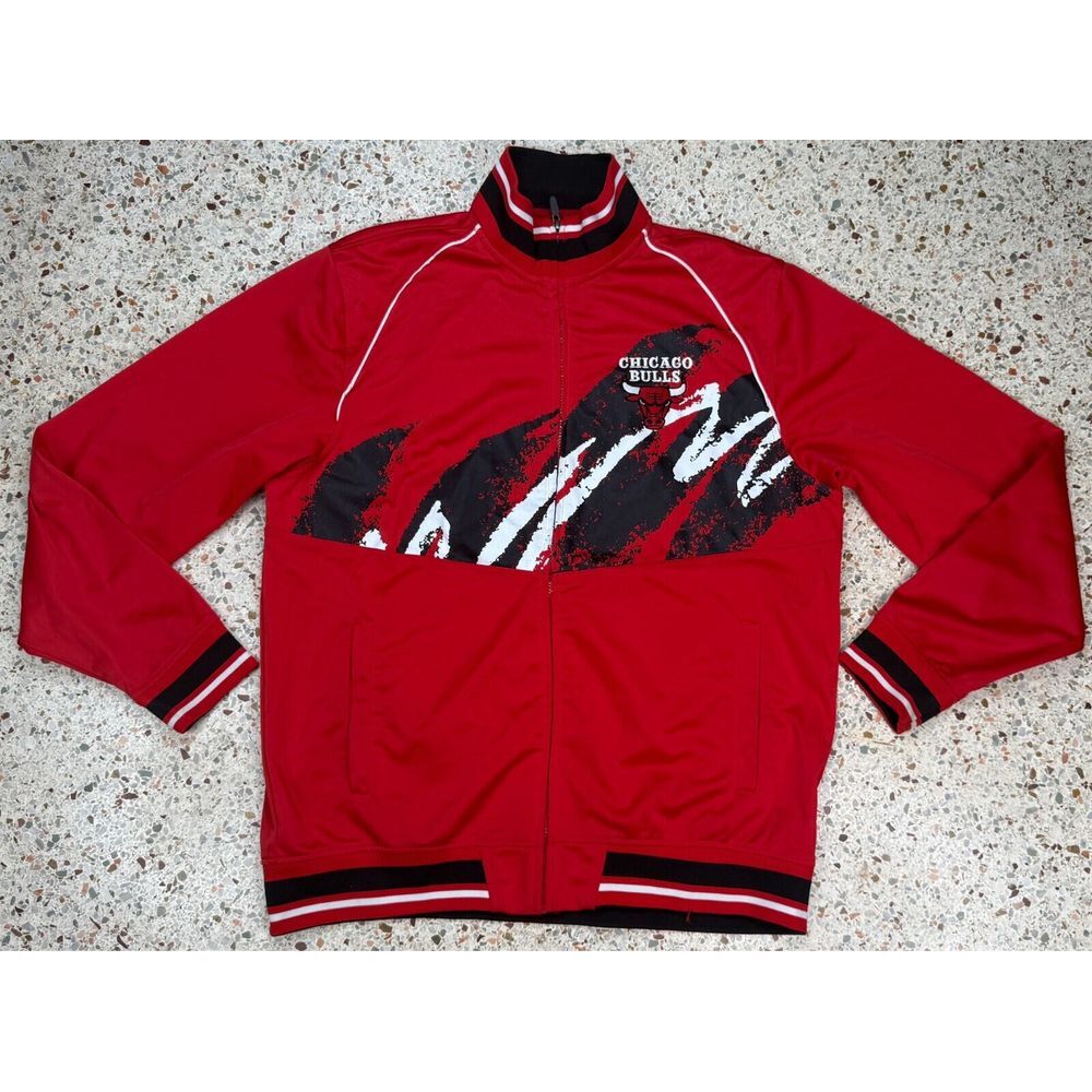Zipway Change "N" The Game Vtg NBA Chicago Bulls Track‎ Jacket Size XL